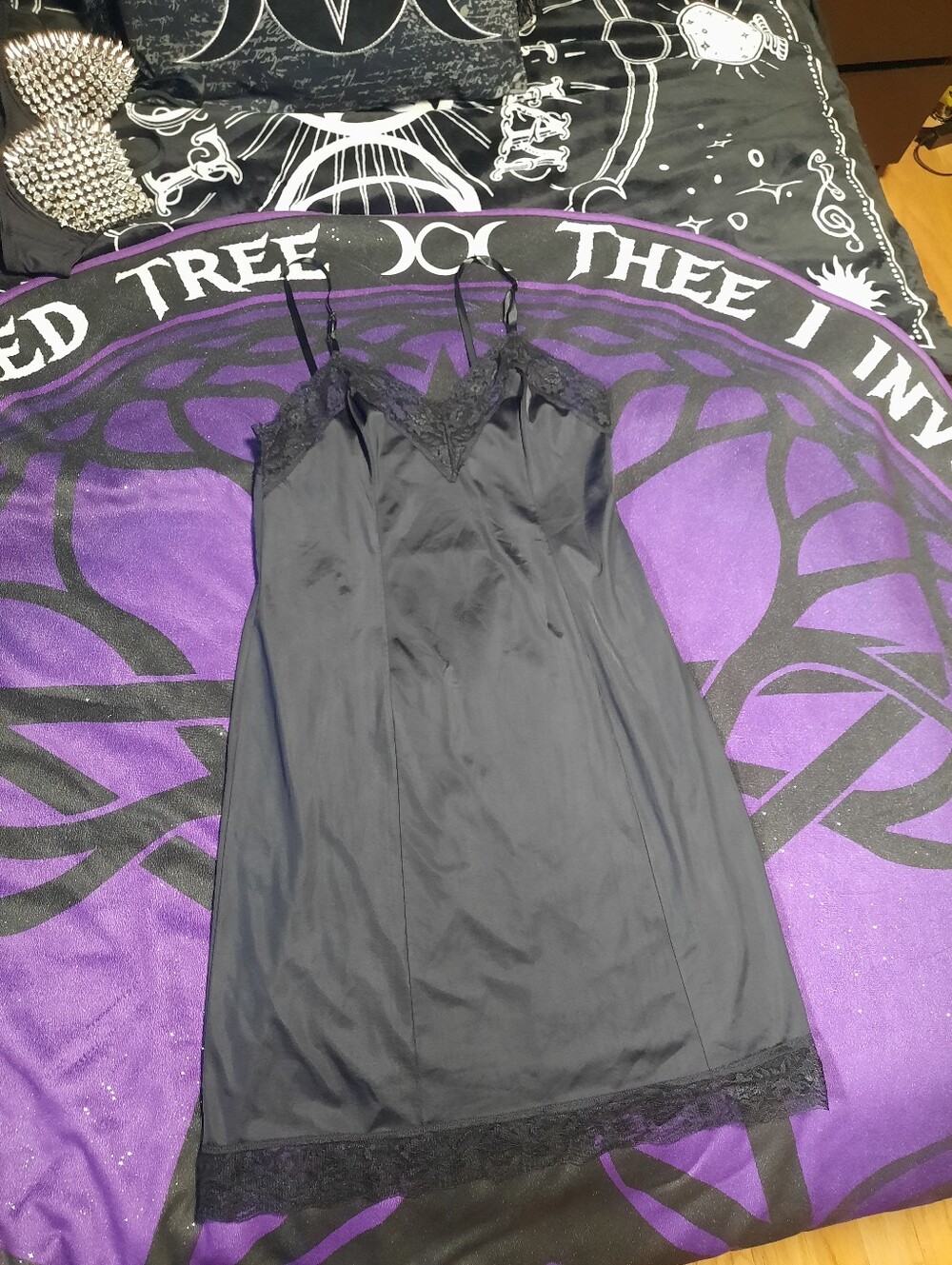 Black Lace Trim Slip Dress - Women Intimates & Sleepwear